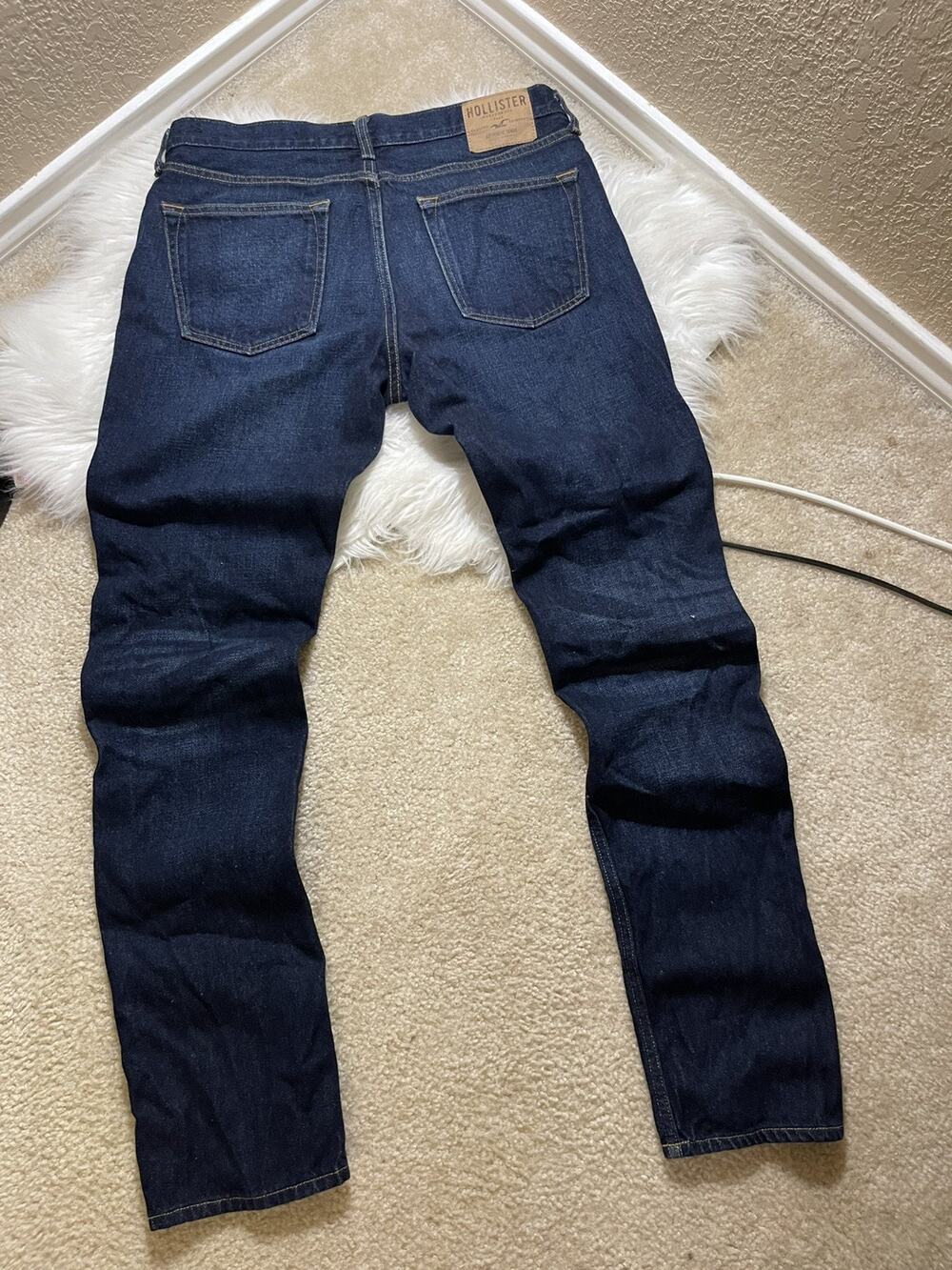 Men's HOLLISTER Dark Wash Skinny Fit Jeans size 34x34